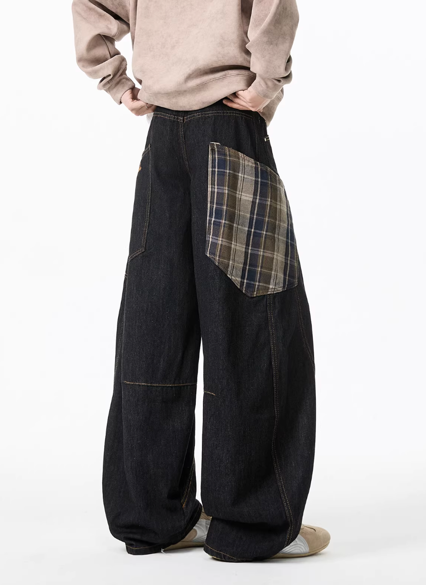 Patchwork Detail Denim Jeans